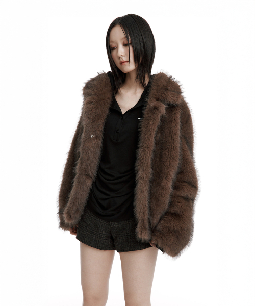 ROUGHNECK(ラフネック)の「モカフェイクファージャケット(ムートンコート・レディース・その他・SMALL/MEDIUM)」の14枚目の写真
