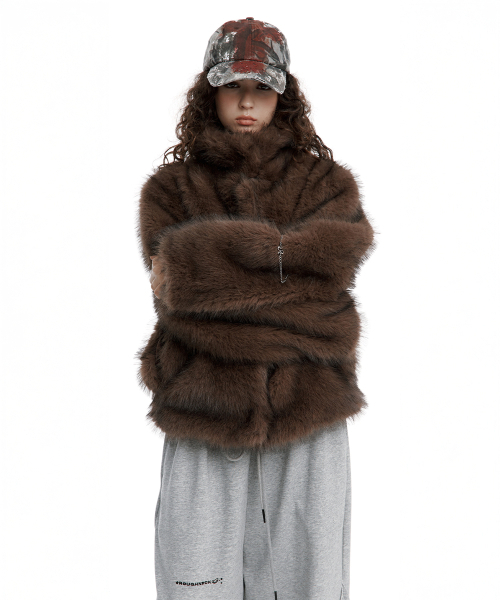 ROUGHNECK(ラフネック)の「モカフェイクファージャケット(ムートンコート・レディース・その他・SMALL/MEDIUM)」の7枚目の写真