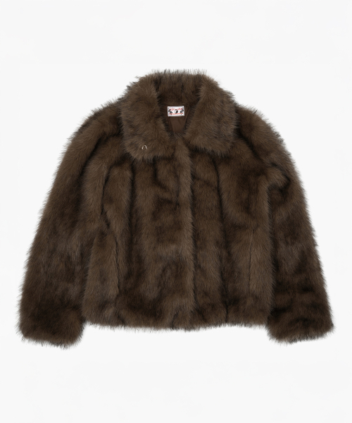 ROUGHNECK(ラフネック)の「モカフェイクファージャケット(ムートンコート・レディース・その他・SMALL/MEDIUM)」の4枚目の写真