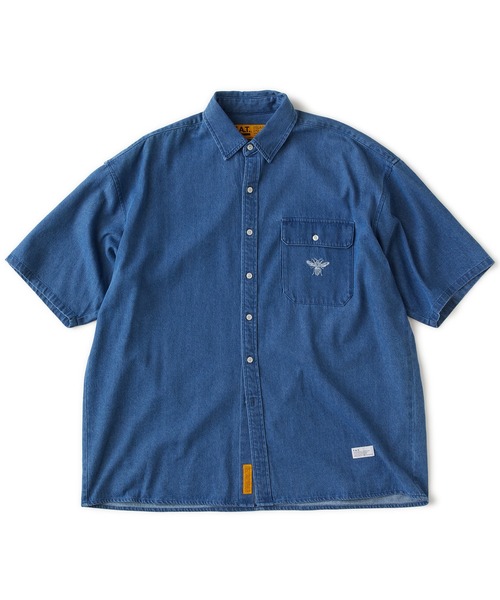 FAT（エフエイティー）の「BEEJEAN（シャツ/ブラウス・メンズ・ブルー/ブラウン・JUMBO(XXL)/FAT(XL)/SKINNY(L)/TITCH(M)）」の2枚目の写真
