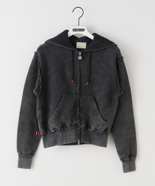 ARIES(アリーズ)の「ARIES / アリーズ AGED REVERSO TEMPLE ZIP THROUGH HO(パーカー・レディース・ブラック・FREE)」の1枚目の写真