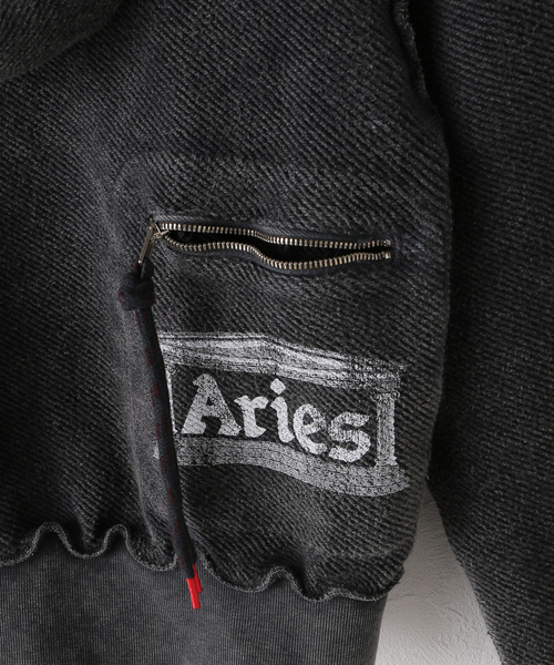 ARIES(アリーズ)の「ARIES / アリーズ AGED REVERSO TEMPLE ZIP THROUGH HO(パーカー・レディース・ブラック・FREE)」の5枚目の写真
