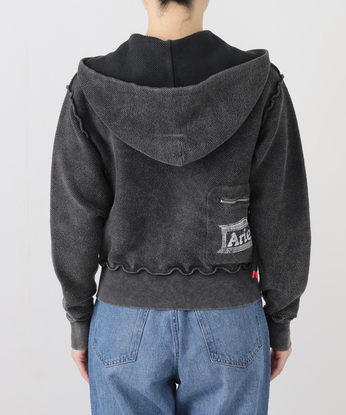 ARIES(アリーズ)の「ARIES / アリーズ AGED REVERSO TEMPLE ZIP THROUGH HO(パーカー・レディース・ブラック・FREE)」の12枚目の写真