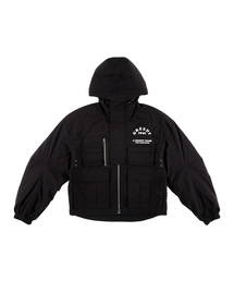 OURPOCKETS（アワーポケッツ）の「グリッドチノポケットフードパーカージャケット（ブラック）（その他アウター）」