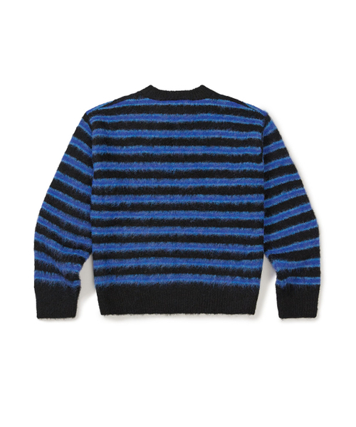 MMLG（エムエムエルジー）の「[Mmlg] HAIRLY STRIPE KNIT (BLUE)（ニット/セーター・レディース・その他・SMALL/X-LARGE/LARGE/MEDIUM）」の3枚目の写真