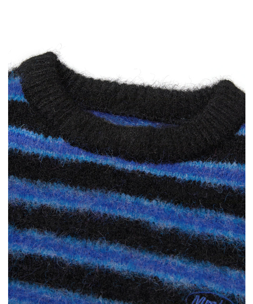 MMLG（エムエムエルジー）の「[Mmlg] HAIRLY STRIPE KNIT (BLUE)（ニット/セーター・レディース・その他・SMALL/X-LARGE/LARGE/MEDIUM）」の4枚目の写真