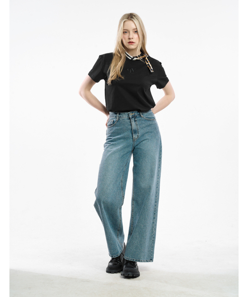 CLEVER FIELD(クレバーフィールド)の「CLV刺繍ベーシック半袖Tシャツ_ブラック(Tシャツ/カットソー・レディース・その他・MEDIUM/SMALL)」の4枚目の写真