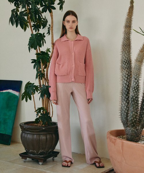 38COMEONCOMMON（38カモンコモン）の「COLLAR POCKET CARDIGAN (INDI PINK)（カーディガン/ボレロ・レディース・その他・FREE）」の3枚目の写真