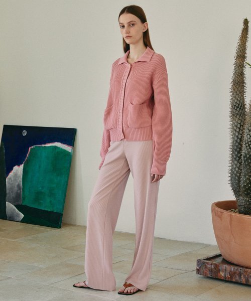 38COMEONCOMMON（38カモンコモン）の「COLLAR POCKET CARDIGAN (INDI PINK)（カーディガン/ボレロ・レディース・その他・FREE）」の4枚目の写真