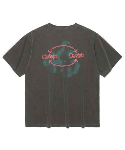 Cavish(カビシ)の「CADEJO PIGMENT DYED SS TEE CHARCOAL(CV2DMUT523B)(Tシャツ/カットソー・レディース・チャコール・LARGE/X-LARGE)」の1枚目の写真
