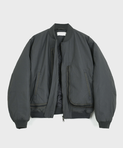 グリッドアシンメトリMA-1ボンバージャケット[DGRAY]_SEJP011DGRAY