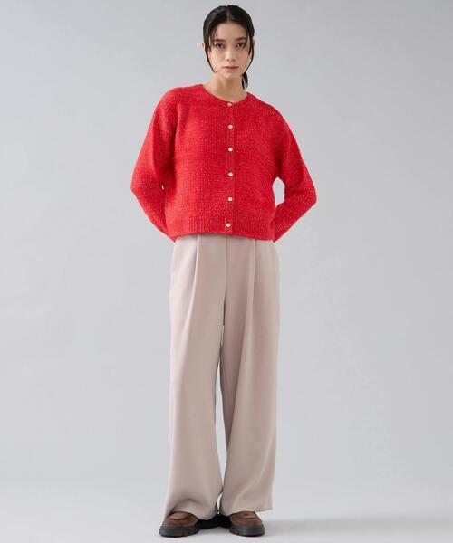 Liesse(リエス)の「タックワイドパンツ(その他パンツ・レディース・ベージュ/ブラック・3/2)」の12枚目の写真