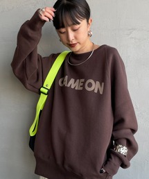 [Americana/アメリカーナ] GAME ON フロッキーロゴ ボリュームスリーブスウェット