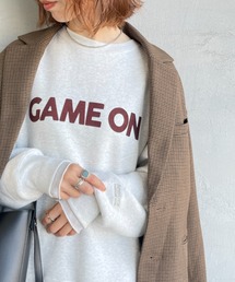 [Americana/アメリカーナ] GAME ON フロッキーロゴ ボリュームスリーブスウェット