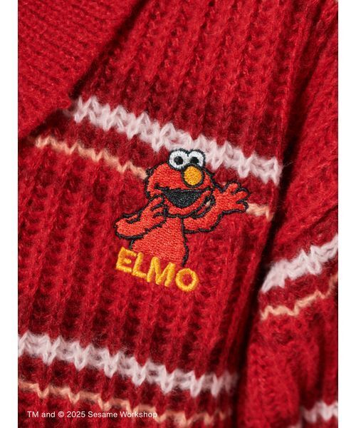 SESAME STREET(セサミストリート)の「ボーダーZIPニットカーディガン(カーディガン/ボレロ・レディース・ブルー/イエロー/レッド・F)」の9枚目の写真