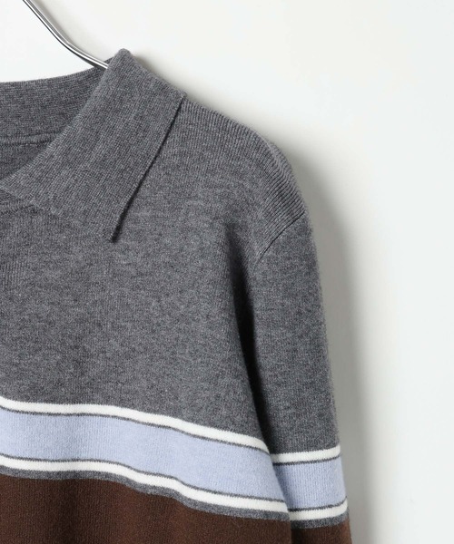 3.3 Field Trip （3.3フィールドトリップ）の「3.3 Field Trip／ポロニットセットアップ（ニット/セーター・レディース・ブラック/グレー・FREE）」の20枚目の写真