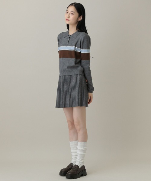 3.3 Field Trip （3.3フィールドトリップ）の「3.3 Field Trip／ポロニットセットアップ（ニット/セーター・レディース・ブラック/グレー・FREE）」の4枚目の写真