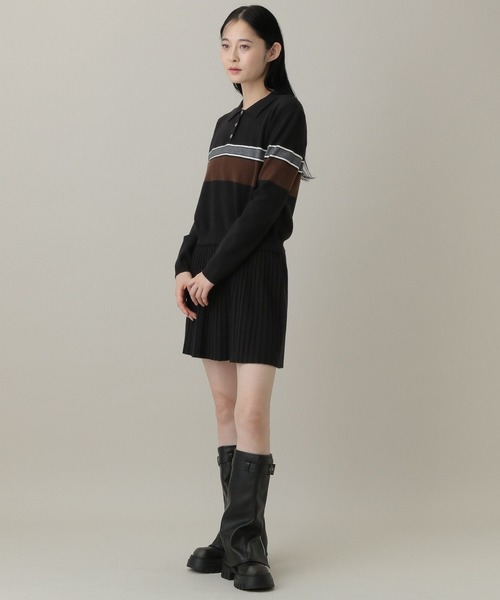 3.3 Field Trip （3.3フィールドトリップ）の「3.3 Field Trip／ポロニットセットアップ（ニット/セーター・レディース・ブラック/グレー・FREE）」の10枚目の写真