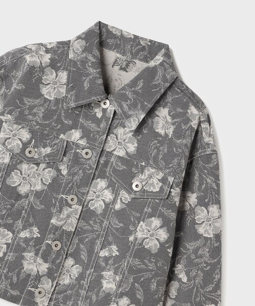 Diagram（ダイアグラム）の「ボタニカルジャガードジャケット（その他アウター・レディース・チャコールグレー/ブルー・38/36）」の11枚目の写真