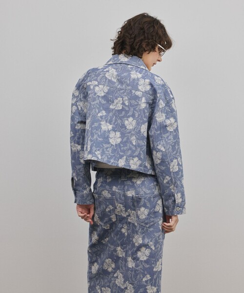 Diagram（ダイアグラム）の「ボタニカルジャガードジャケット（その他アウター・レディース・チャコールグレー/ブルー・38/36）」の15枚目の写真