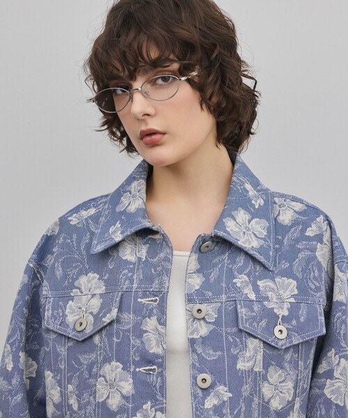 Diagram（ダイアグラム）の「ボタニカルジャガードジャケット（その他アウター・レディース・チャコールグレー/ブルー・38/36）」の16枚目の写真