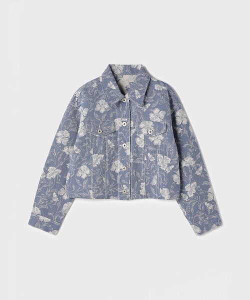 Diagram（ダイアグラム）の「ボタニカルジャガードジャケット（その他アウター・レディース・チャコールグレー/ブルー・38/36）」の20枚目の写真