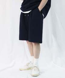 MODERMENT（モダーメント）の「ワンタックワイドスウェットショートパンツ[ネイビー]（その他パンツ）」