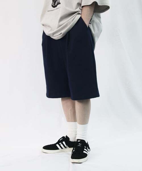 MODERMENT（モダーメント）の「ワンタックワイドスウェットショートパンツ[ネイビー]（その他パンツ・メンズ・その他・MEDIUM/LARGE/X-LARGE）」の4枚目の写真