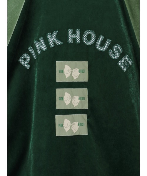 ハートワッペン使いベロアブルゾン（スタジャン）｜PINK HOUSE（ピンク