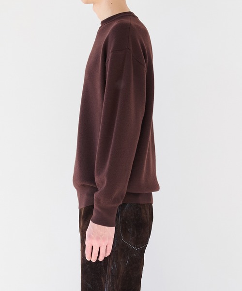 STUDIOUS（ステュディオス）の「【STUDIOUS】CASHMERE WOOL CREWNECK KNIT（ニット/セーター・メンズ・ブラック/ホワイト/ブラウン/レッド/ダークグレー/ベージュ・1/2/3）」の15枚目の写真