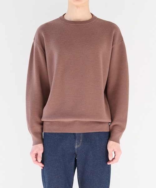 STUDIOUS（ステュディオス）の「【STUDIOUS】CASHMERE WOOL CREWNECK KNIT（ニット/セーター・メンズ・ブラック/ホワイト/ブラウン/レッド/ダークグレー/ベージュ・1/2/3）」の19枚目の写真