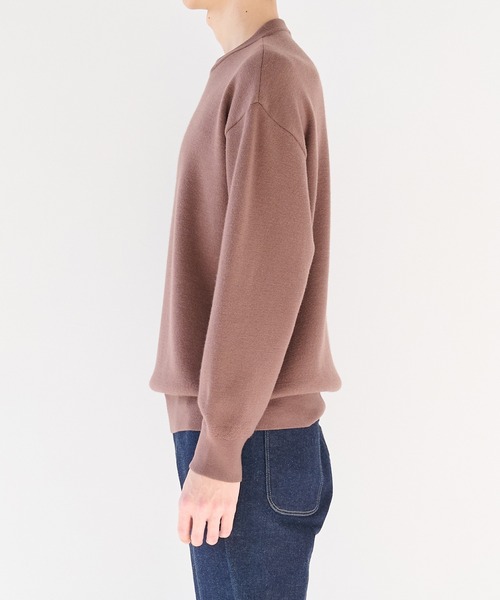 STUDIOUS（ステュディオス）の「【STUDIOUS】CASHMERE WOOL CREWNECK KNIT（ニット/セーター・メンズ・ブラック/ホワイト/ブラウン/レッド/ダークグレー/ベージュ・1/2/3）」の20枚目の写真