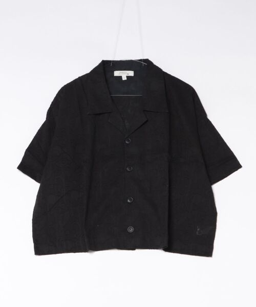 MARKEY'S（マーキーズ）の「ジャガードローンボックスシャツ/おとな（シャツ/ブラウス・レディース・ホワイト/ブラック・160cm）」の7枚目の写真