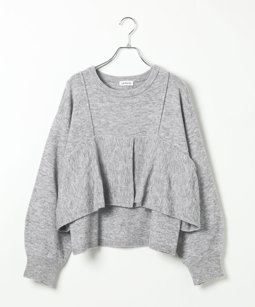 LEPSIM（レプシィム）の「7ゲージキャミドッキングプルオーバー　630090（ニット/セーター・レディース・ブラック/グレー/ベージュ・FREE）」の22枚目の写真
