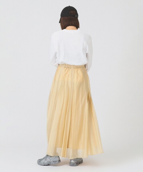 Ray BEAMS（レイビームス）の「シアー エアリー フレア スカート（スカート・レディース・サックスブルー/ブラック/クリーム・1/0）」の10枚目の写真