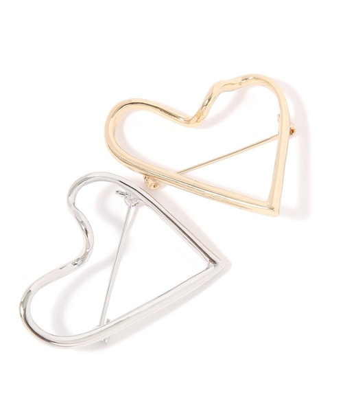 niko and...（ニコアンド）の「ハートブローチ（ブローチ/コサージュ・レディース・イエロー/グレー・0）」の4枚目の写真