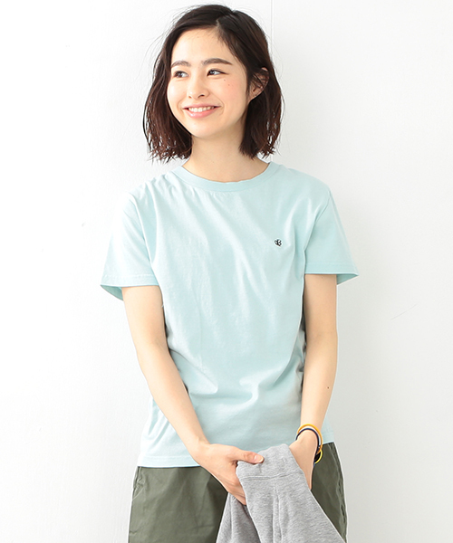 BEAMS BOY（ビームスボーイ）の「BEAMS BOY / BB刺繍 Tシャツ（Tシャツ/カットソー・レディース・ホワイト/グレー/オレンジ/グリーン/サックスブルー/ネイビー・ONE SIZE）」の5枚目の写真