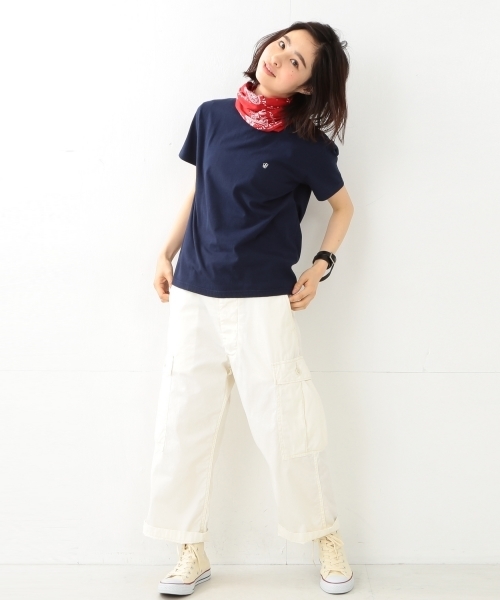 BEAMS BOY（ビームスボーイ）の「BEAMS BOY / BB刺繍 Tシャツ（Tシャツ/カットソー・レディース・ホワイト/グレー/オレンジ/グリーン/サックスブルー/ネイビー・ONE SIZE）」の19枚目の写真