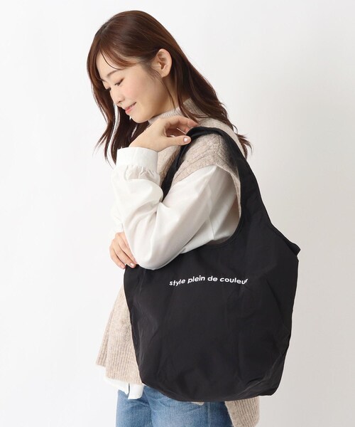 one'sterrace（ワンズテラス）の「カラーズ 保冷バルーンバッグ M（エコバッグ/サブバッグ・レディース・カーキ系5/グレー系4/ブラック系8・02）」の8枚目の写真