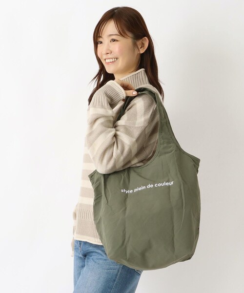 one'sterrace（ワンズテラス）の「カラーズ 保冷バルーンバッグ M（エコバッグ/サブバッグ・レディース・カーキ系5/グレー系4/ブラック系8・02）」の10枚目の写真