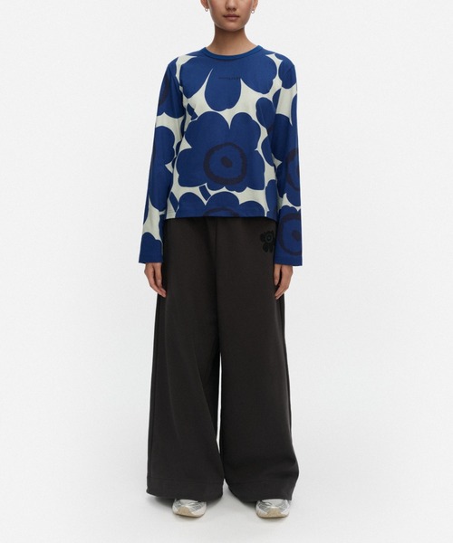 marimekko(マリメッコ)の「【kioski】Efekti Unikko / shirt(Tシャツ/カットソー・レディース・ブルー・LARGE/MEDIUM/SMALL/X-SMALL/X-LARGE)」の1枚目の写真