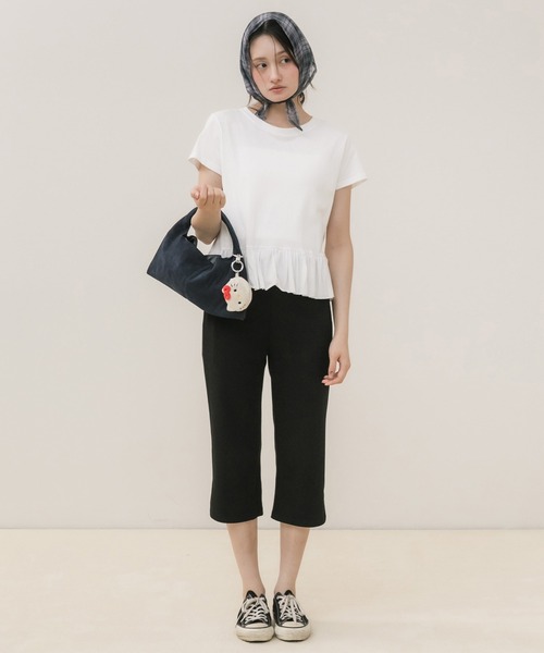 HEILIS(ヘイリス)の「台形スエードハンドバッグ / ネイビー ブラウン フェイクスエード スウェード ハンドバッグ ミニバッグ ワンハンドル 秋服 春服 冬服 韓国 シンプル 無地 カジュアル ノームコア(ハンドバッグ・レディース・ネイビー/ブラウン・FREE)」の18枚目の写真