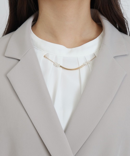 TRUDEA（トルディア）の「オケージョン/セレモニー対応【2026SS新作】 ダブルブレストテーラードジャケット/洗えるウォッシャブル機能（テーラードジャケット・レディース・グレイッシュベージュ/ライトグレー/ネイビー・SMALL/MEDIUM/LARGE）」の18枚目の写真