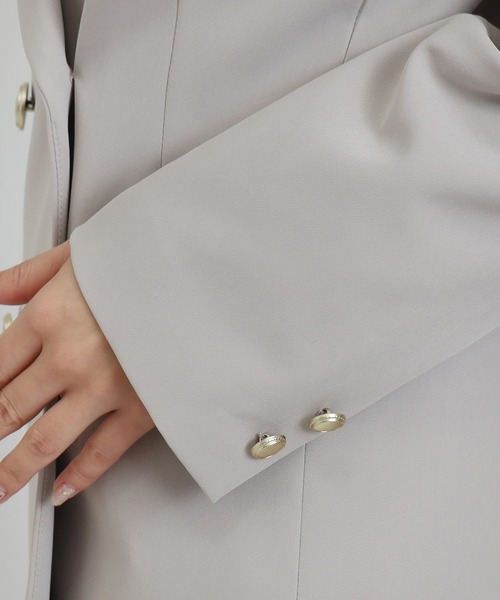 TRUDEA（トルディア）の「オケージョン/セレモニー対応【2026SS新作】 ダブルブレストテーラードジャケット/洗えるウォッシャブル機能（テーラードジャケット・レディース・グレイッシュベージュ/ライトグレー/ネイビー・SMALL/MEDIUM/LARGE）」の19枚目の写真