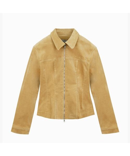 W-VELVET JACKET [BEIGE]