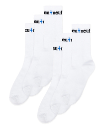 NEUFETBLEU（ヌフエブル）の「[6PACK] NEB blue shine socks (white)（ソックス/靴下）」