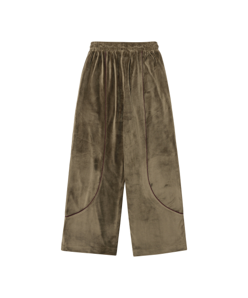 AMESWORLDWIDE（アメスワールドワイド）の「VELOUR TRACK PANTS KHAKI（スウェットパンツ・レディース・その他・FREE）」の5枚目の写真