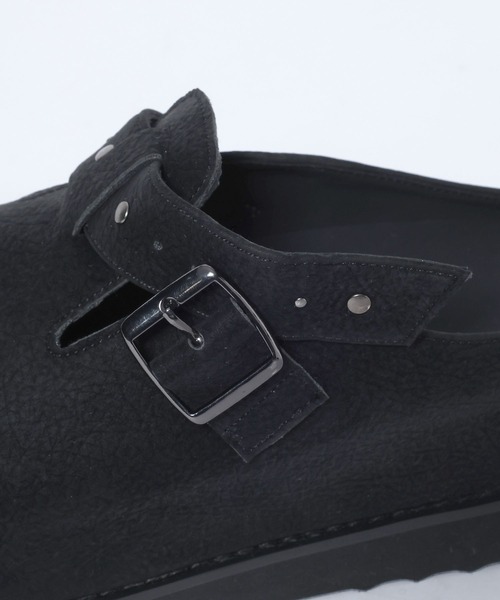 JEANASIS（ジーナシス）の「ベルトスタッズクロッグシューズ/638843（モカシン/デッキシューズ・レディース・ベージュ/ブラック・MEDIUM/LARGE）」の8枚目の写真