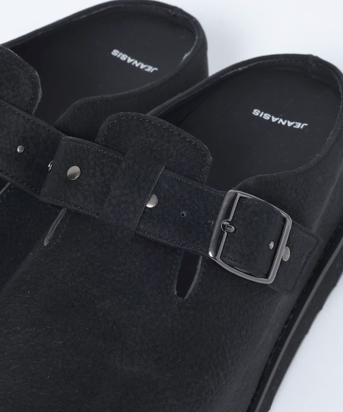 JEANASIS（ジーナシス）の「ベルトスタッズクロッグシューズ/638843（モカシン/デッキシューズ・レディース・ベージュ/ブラック・MEDIUM/LARGE）」の9枚目の写真