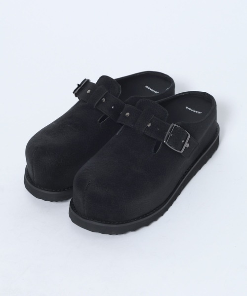 JEANASIS（ジーナシス）の「ベルトスタッズクロッグシューズ/638843（モカシン/デッキシューズ・レディース・ベージュ/ブラック・MEDIUM/LARGE）」の14枚目の写真